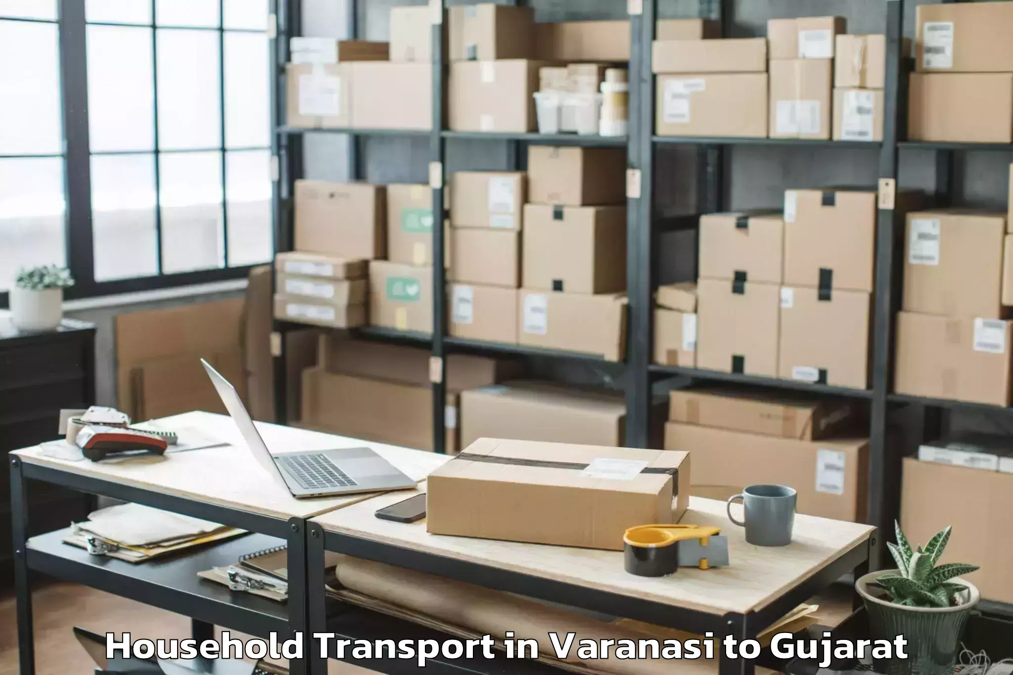 Trusted Varanasi to Ahmedabad Airport Amd Household Transport